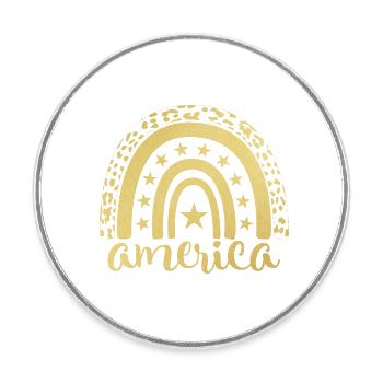 america 4th of July - Round  fridge magnet - white - Front