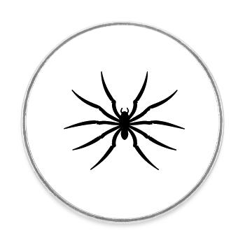 Spinne - Runder Kühlschrankmagnet - Weiß - Vorne