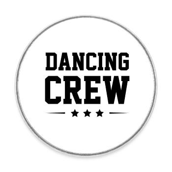 Dancing Crew - Round  fridge magnet - white - Front