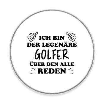 Golfer Hobby Golf Lustiger Spruch Golfer Geschenk - Runder Kühlschrankmagnet - Weiß - Vorne