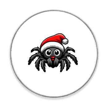 Tarantula Weihnachten - Runder Kühlschrankmagnet - Weiß - Vorne