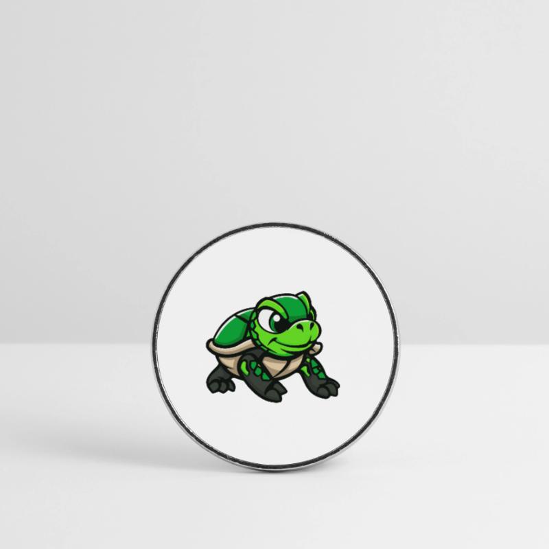 Turtle Comic Round  fridge magnet