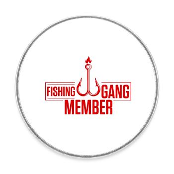 Gang de pêcheurs - Magnet rond - blanc - Devant