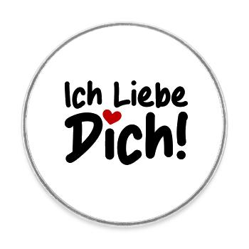 I Love You Saying Declaration of Love - Round  fridge magnet - white - Front