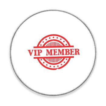 Vip Mitglied - Runder Kühlschrankmagnet - Weiß - Vorne