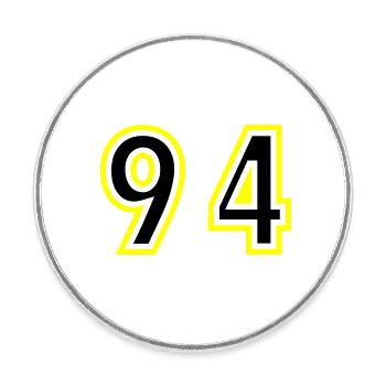 94 Number College - Round  fridge magnet - white - Front