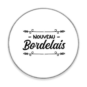 Nouveau Bordelais - Idée cadeau - Magnet rond - blanc - Devant