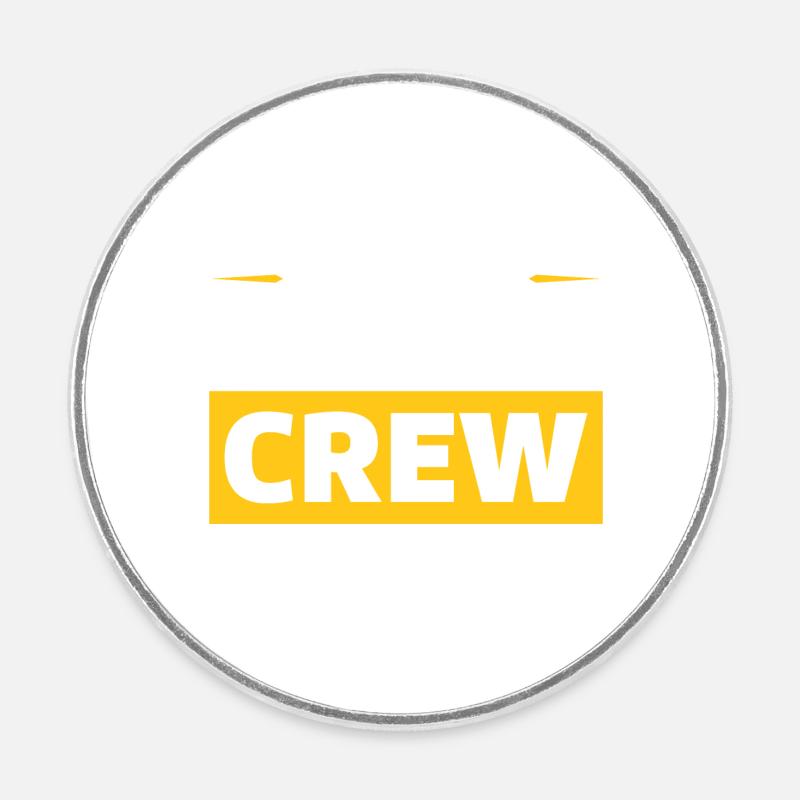 Bachelor Crew - Round  fridge magnet - white