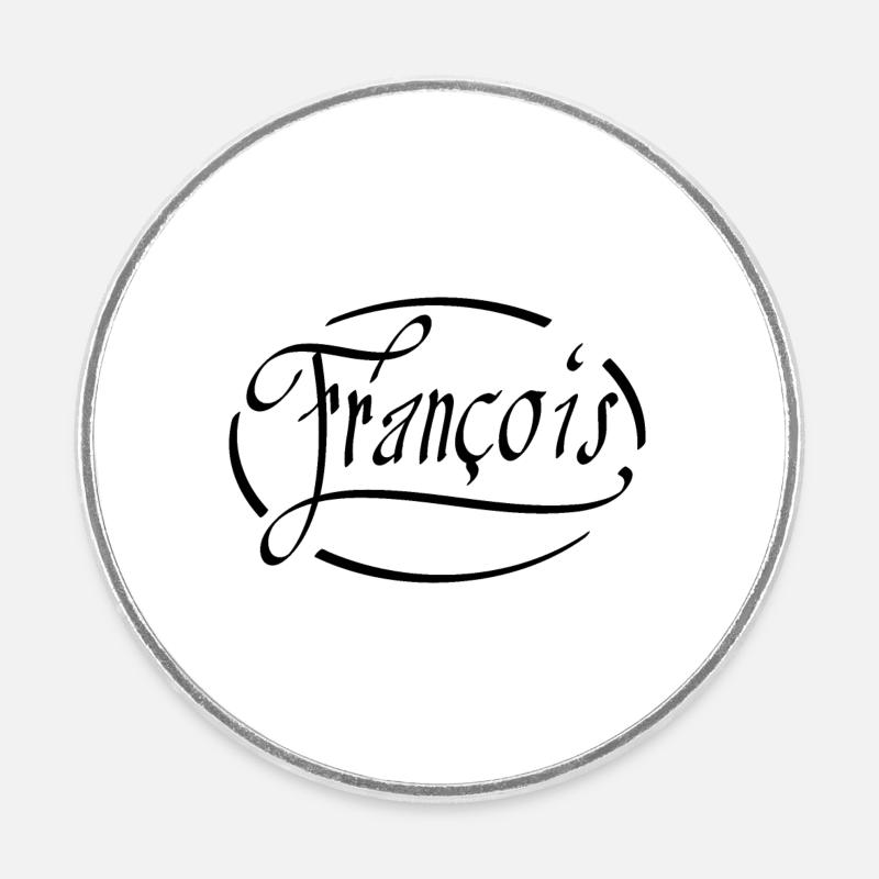 Francis - Round fridge magnet - white