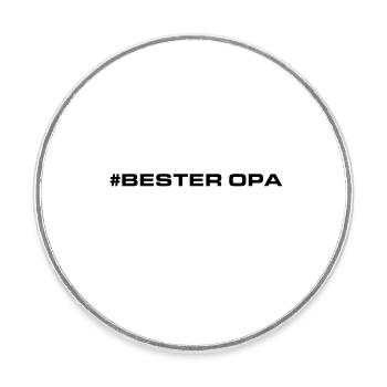 Bester Opa Herzen Liebe - Runder Kühlschrankmagnet - Weiß - Vorne