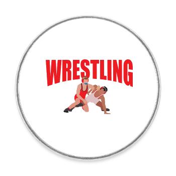 Funny Wrestling Team Athlete Pro Youth Wrestler - Round  fridge magnet - white - Front