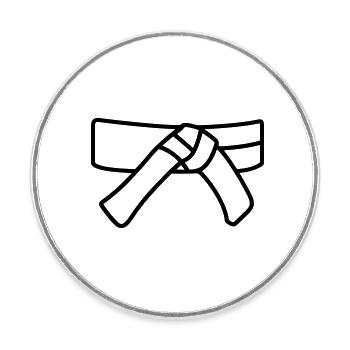 Gürtel - Runder Kühlschrankmagnet - Weiß - Vorne