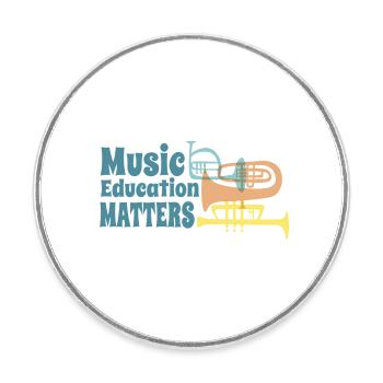 Music Education Matters Music Teacher - Round  fridge magnet - white - Front