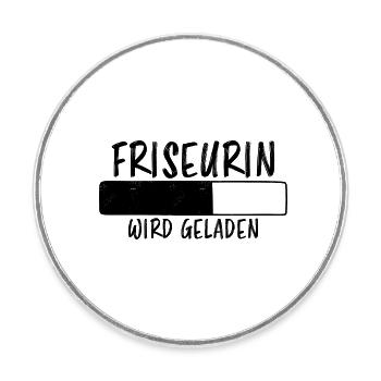 Friseurin Spruch Friseur Lustig Friseurin Geschenk - Runder Kühlschrankmagnet - Weiß - Vorne