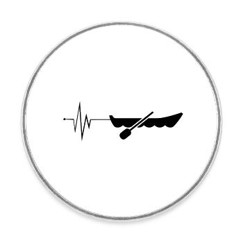icône de symbole de démarrage - Magnet rond - blanc - Devant