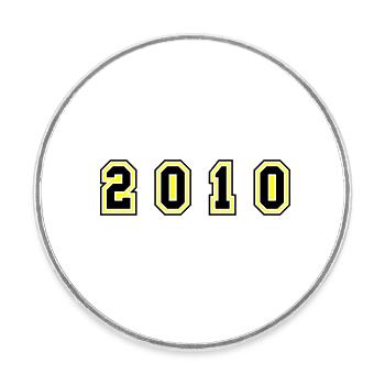2010 Year Number - Round  fridge magnet - white - Front