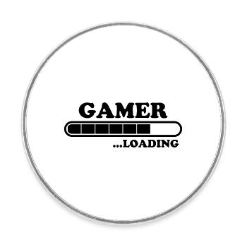 Gamer Spruch Gaming Nerd Lustiges Gamer Geschenk - Runder Kühlschrankmagnet - Weiß - Vorne