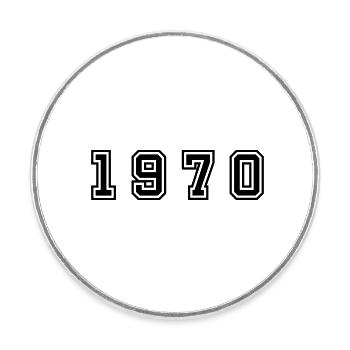 Numéro de l’année 1970 - Magnet rond - blanc - Devant