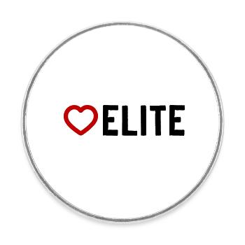 Elite Heart - Round  fridge magnet - white - Front