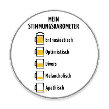 Mein Stimmungsbarometer (Bier / V3 / POS) - Runder Kühlschrankmagnet - Weiß - Vorne