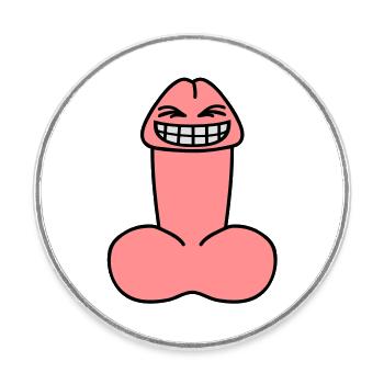 cheeky_penis - Round  fridge magnet - white - Front