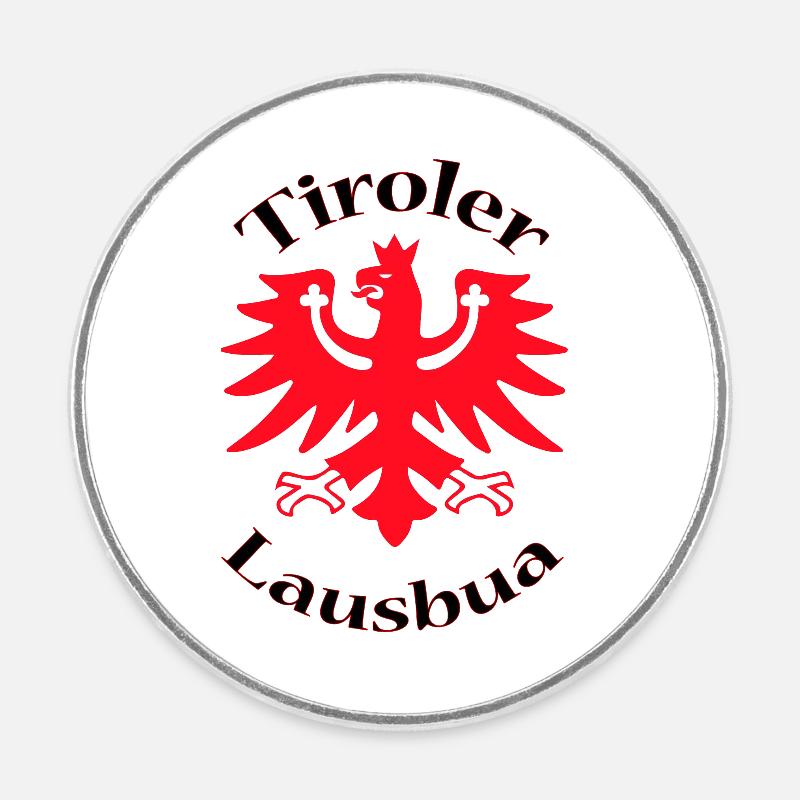 Tirol - Round fridge magnet - white