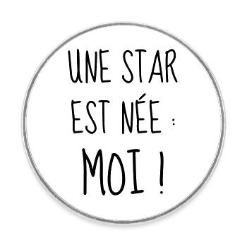 Bébé - Naissance - Grossesse - Papa - Maman - Baby - Magnet rond - blanc - Devant