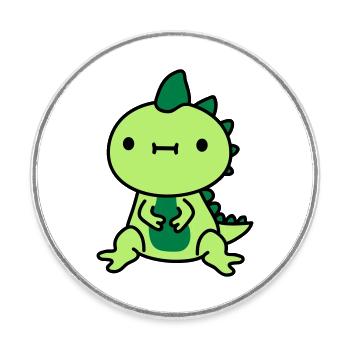 kleiner suesser kawaii - Runder Kühlschrankmagnet - Weiß - Vorne