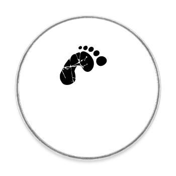 White baby half - Round  fridge magnet - white - Front