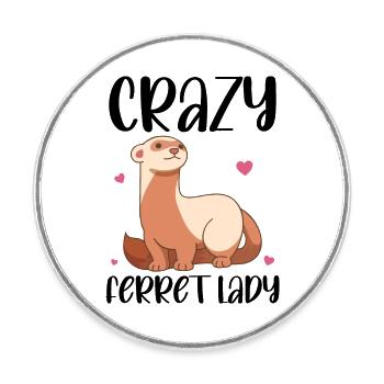 Ferret lovers | Ferrets Pets Gifts - Round  fridge magnet - white - Front