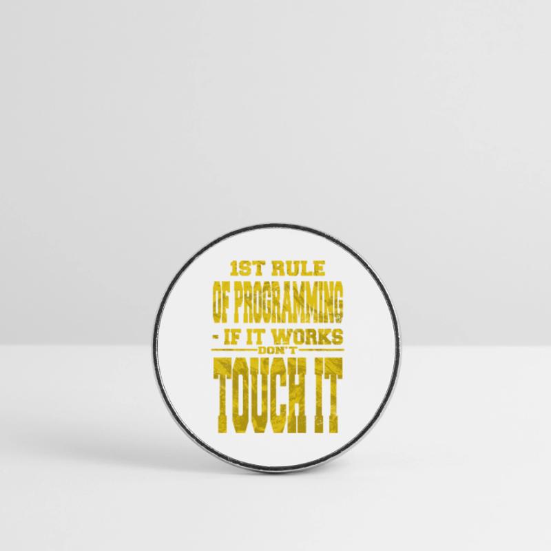 computer programming humor backend developer Round  fridge magnet