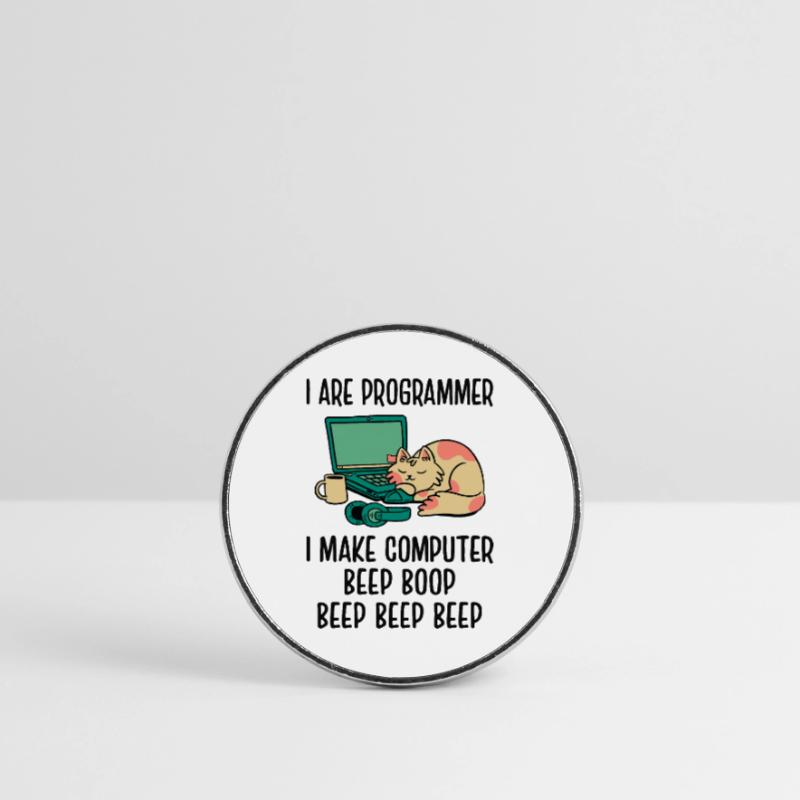 I Are Programmer I Make Computer Beep Bop Coder So Runder Kühlschrankmagnet