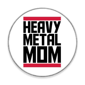 Beam Heavy Metal Mom - Round  fridge magnet - white - Front