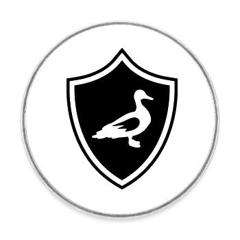 Armoiries du canard - Magnet rond - blanc - Devant