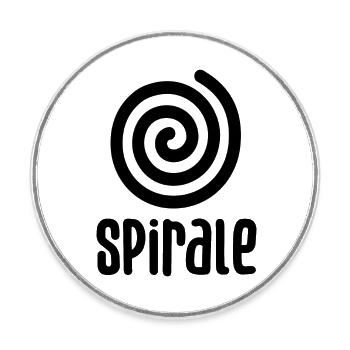 Techno Music House Spiral Geschenk - Runder Kühlschrankmagnet - Weiß - Vorne