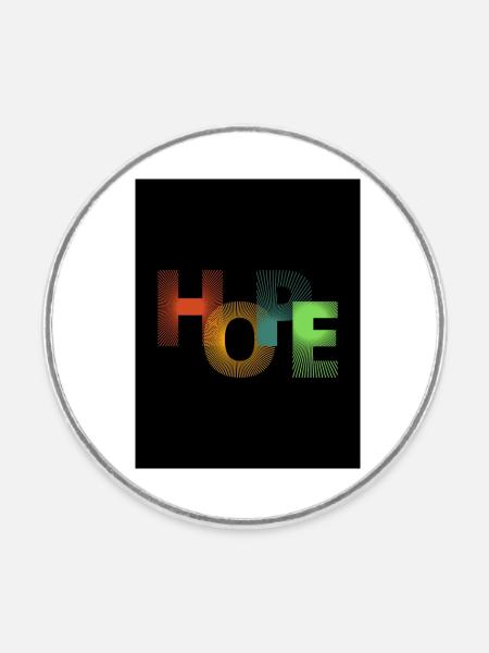 Hope - Runder Kühlschrankmagnet - Weiß