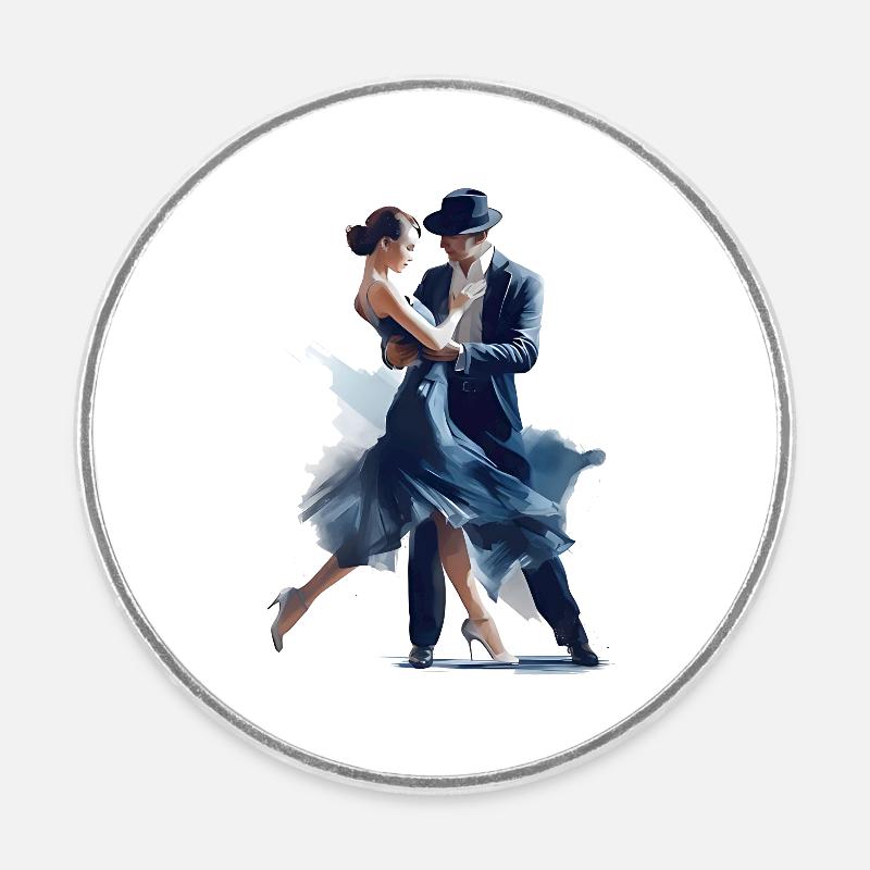 La danse sportive est une forme d’expression créative - Magnet rond - blanc