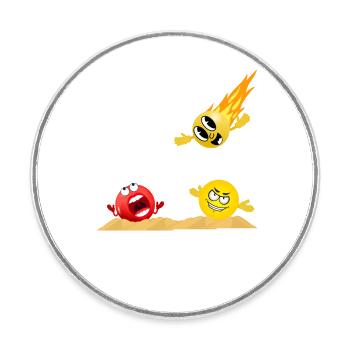 Bodja - Round  fridge magnet - white - Front