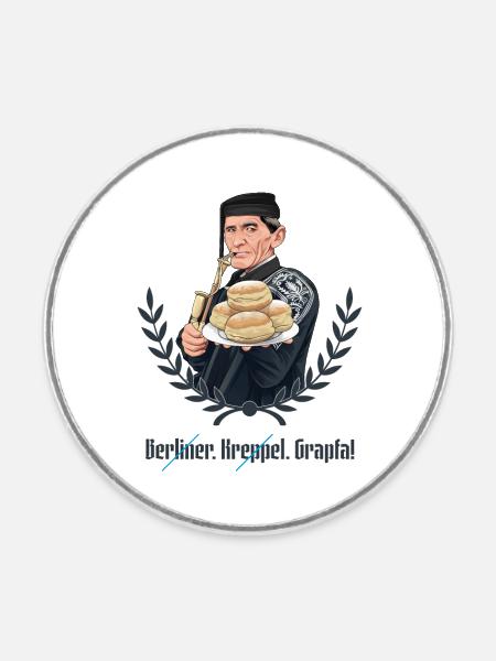 Rieser Grantler // Illustration - Runder Kühlschrankmagnet - Weiß