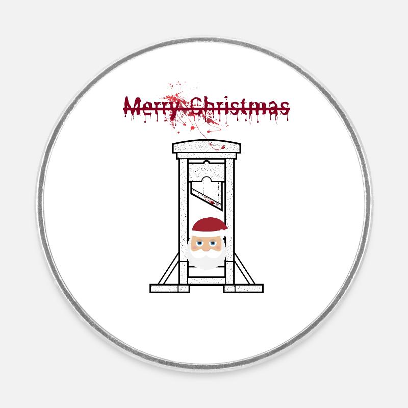 Merry Christmas - Round  fridge magnet - white