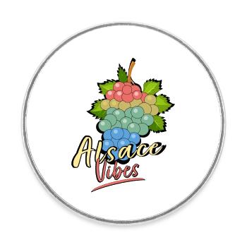 Alsace Vibes - Round  fridge magnet - white - Front
