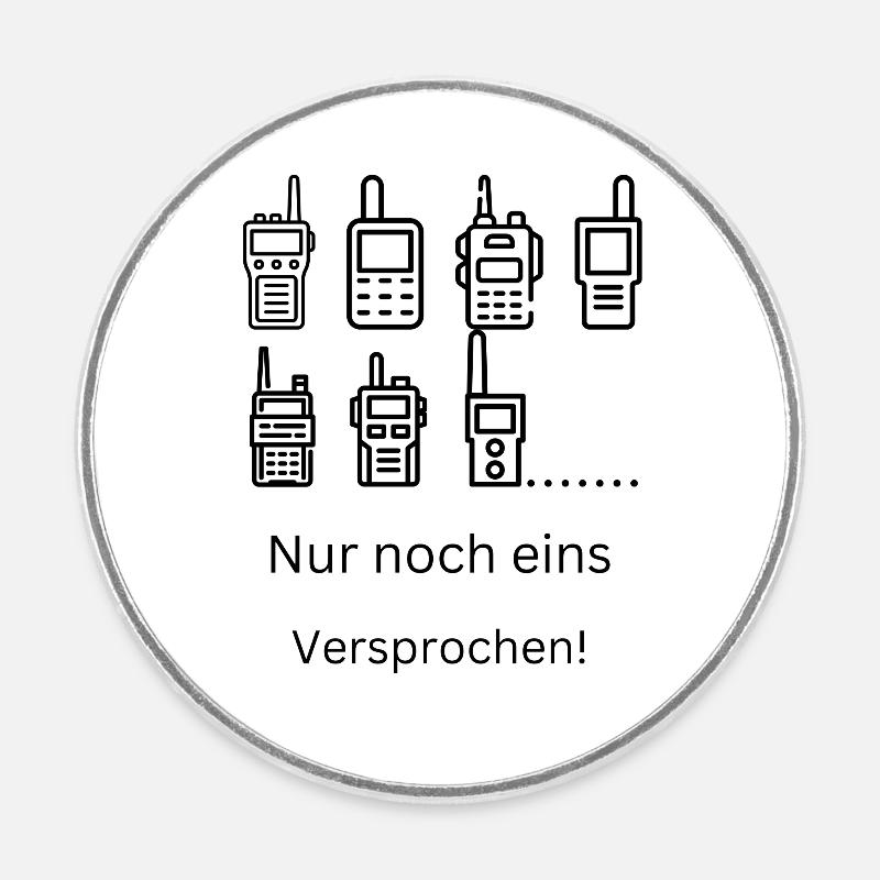 Nur noch ein. Versprochen - Runder Kühlschrankmagnet - Weiß