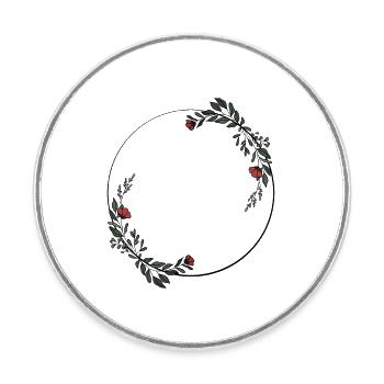 Cadre - Magnet rond - blanc - Devant