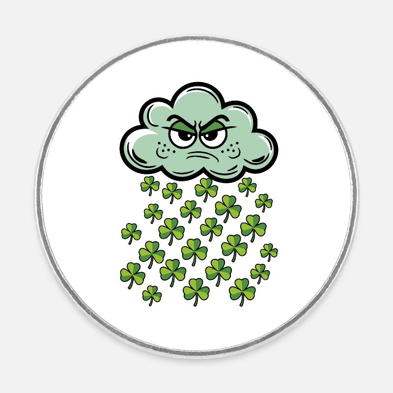 Fête de la Saint-Patrick - Magnet rond - blanc