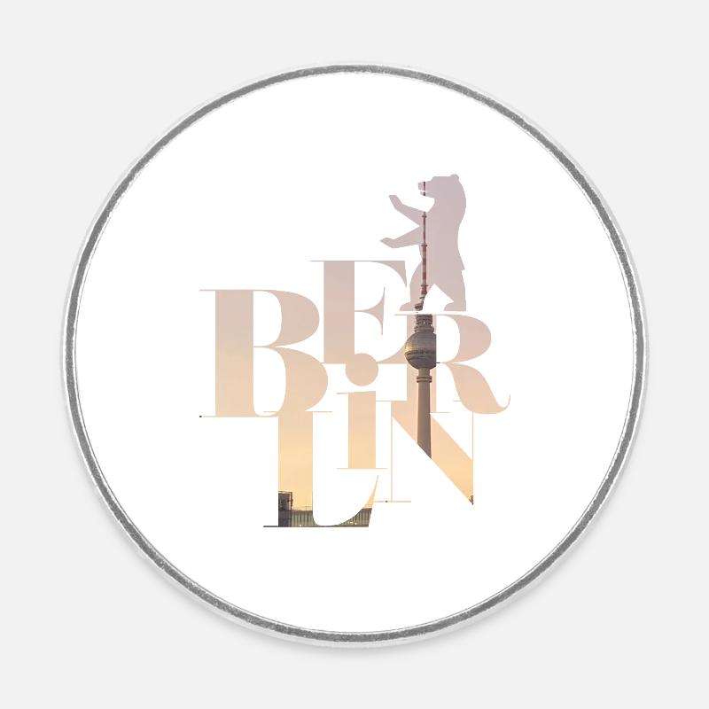 Berlin - Magnet rond - blanc