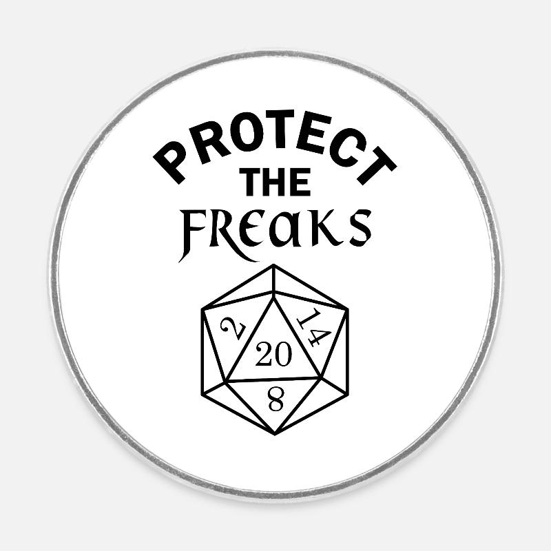 Protect the freaks - Magnet rond - blanc