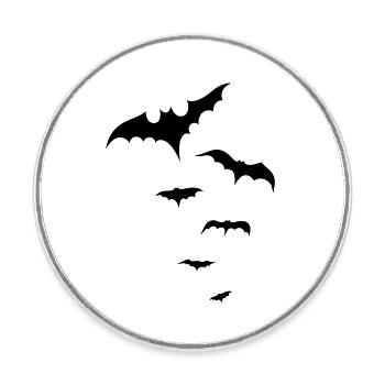 Halloween Fledermäuse, bats - Runder Kühlschrankmagnet - Weiß - Vorne