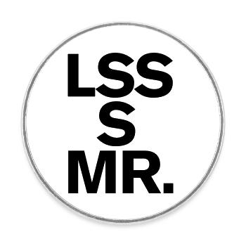 Architecture Design Art Minimalisme Moins c’est plus - Magnet rond - blanc - Devant