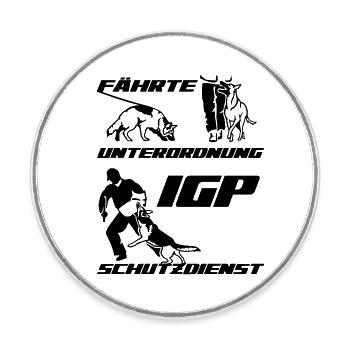 IGP Edition 2022 ehemals IPO Schäferhund - Runder Kühlschrankmagnet - Weiß - Vorne