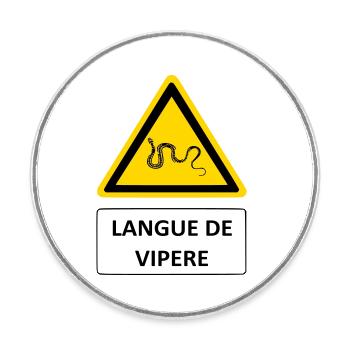 Viper's Tongue - Round  fridge magnet - white - Front